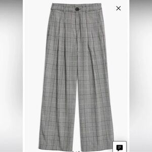 Madewell wide leg plaid pants